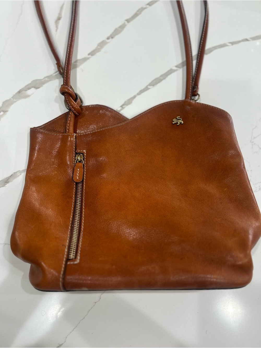 Pratesi Consuma Leather Shoulder Bag